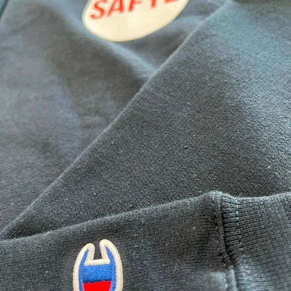 Champion Barstool Sports Navy Quarter-Zip Sweatshirt Size XL - Picture 2 of 5